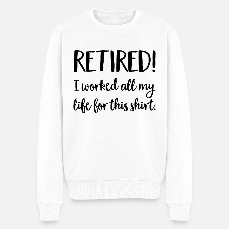 Rente - Männer Premium Bio Pullover - Weiß