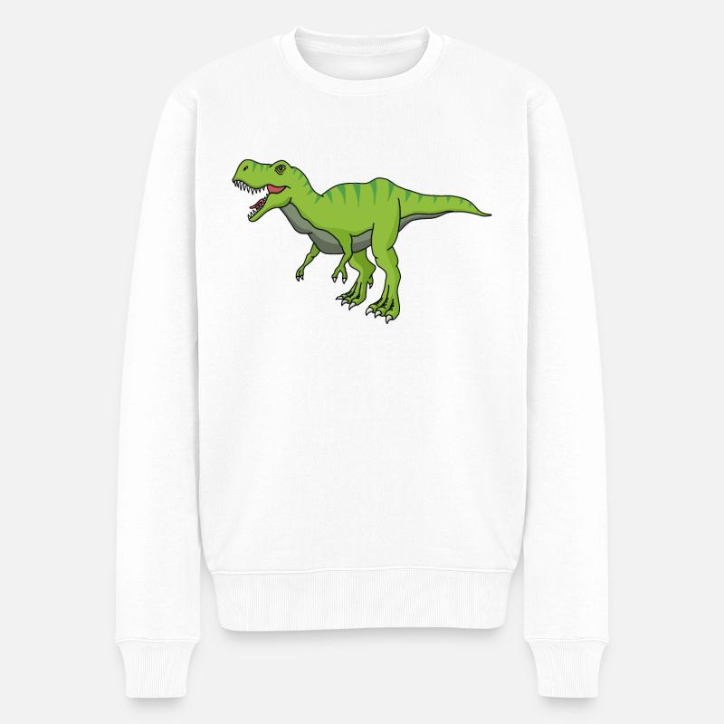 T -Rex Comic Dinosarier - Pull Premium bio Homme - blanc