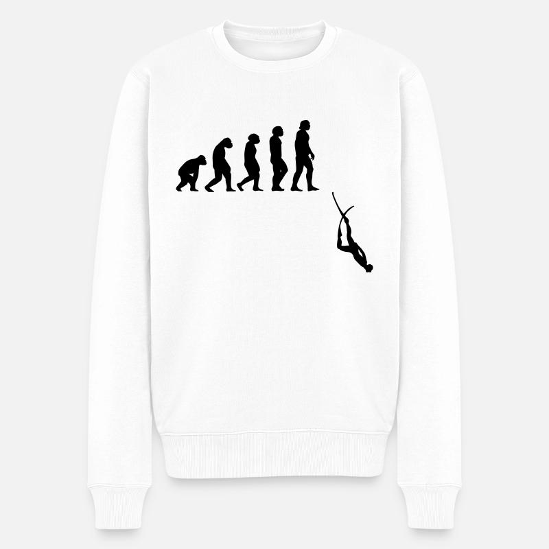Evolution Apnée Plongée - Pull Premium bio Homme - blanc