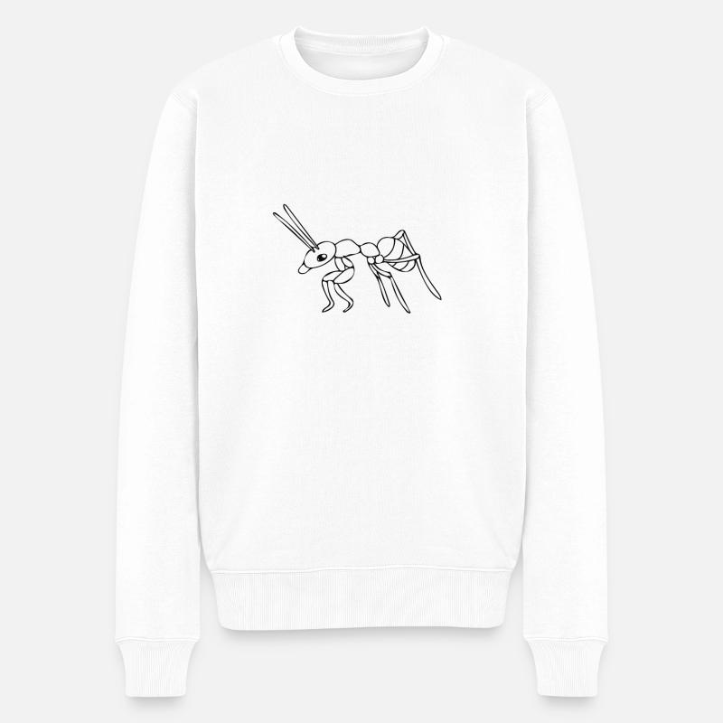 Fourmi - dessin - Pull Premium bio Homme - blanc