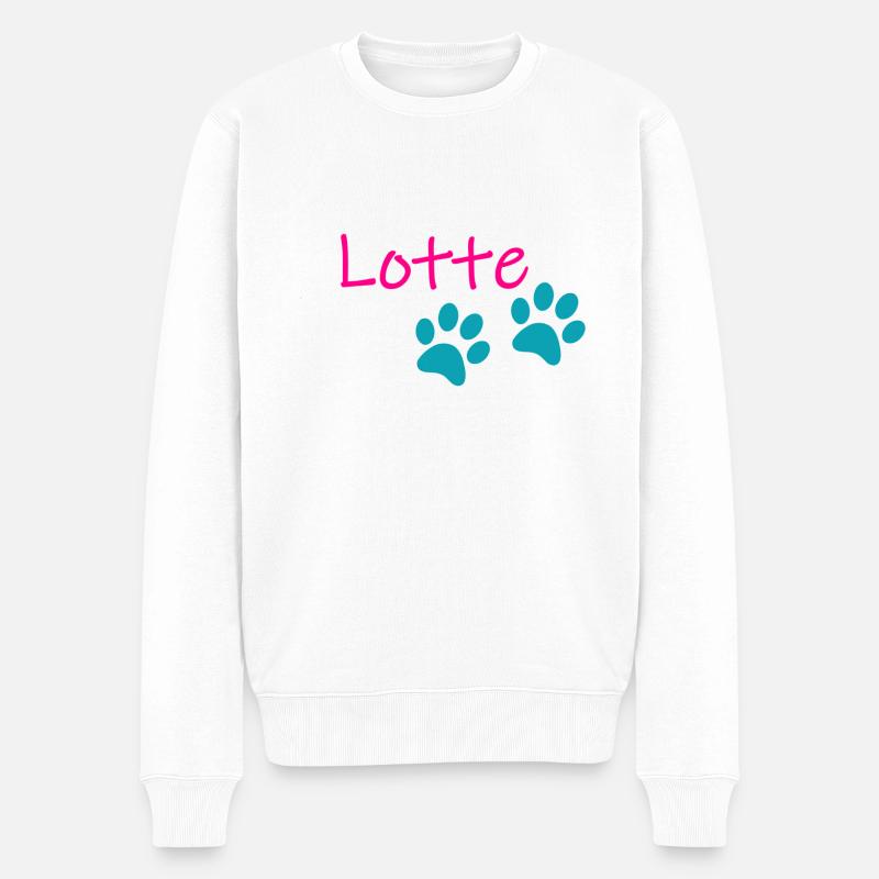 Lotte - Männer Premium Bio Pullover - Weiß