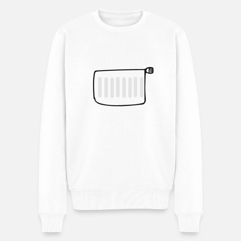 Heizung - Männer Premium Bio Pullover - Weiß