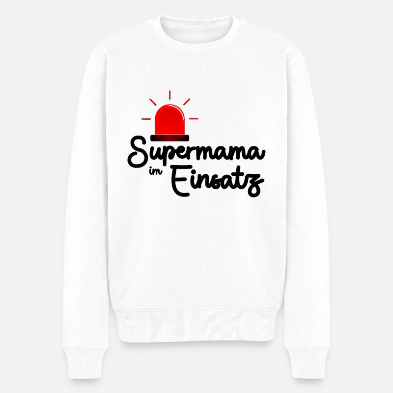 Supermama en service - Pull Premium bio Homme - blanc