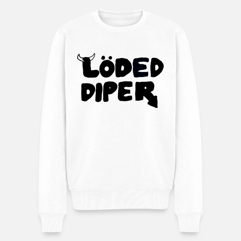 loded diper - Men's Premium Organic Jumper - white