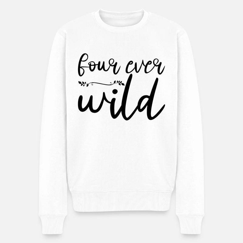 Four Ever Wild 12 - Männer Premium Bio Pullover - Weiß