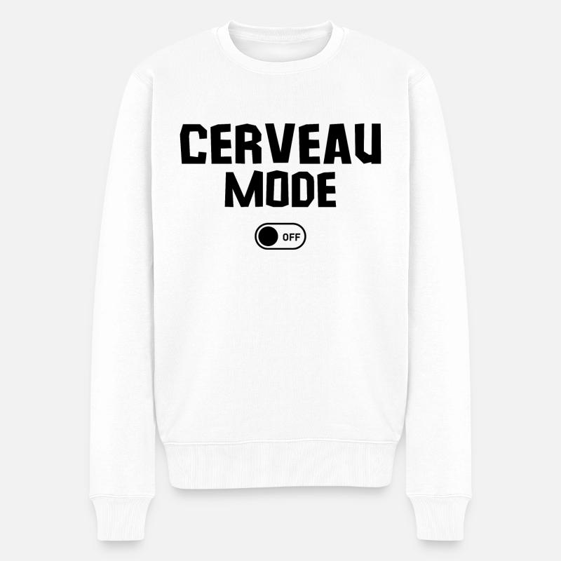 cerveau off - Pull Premium bio Homme - blanc