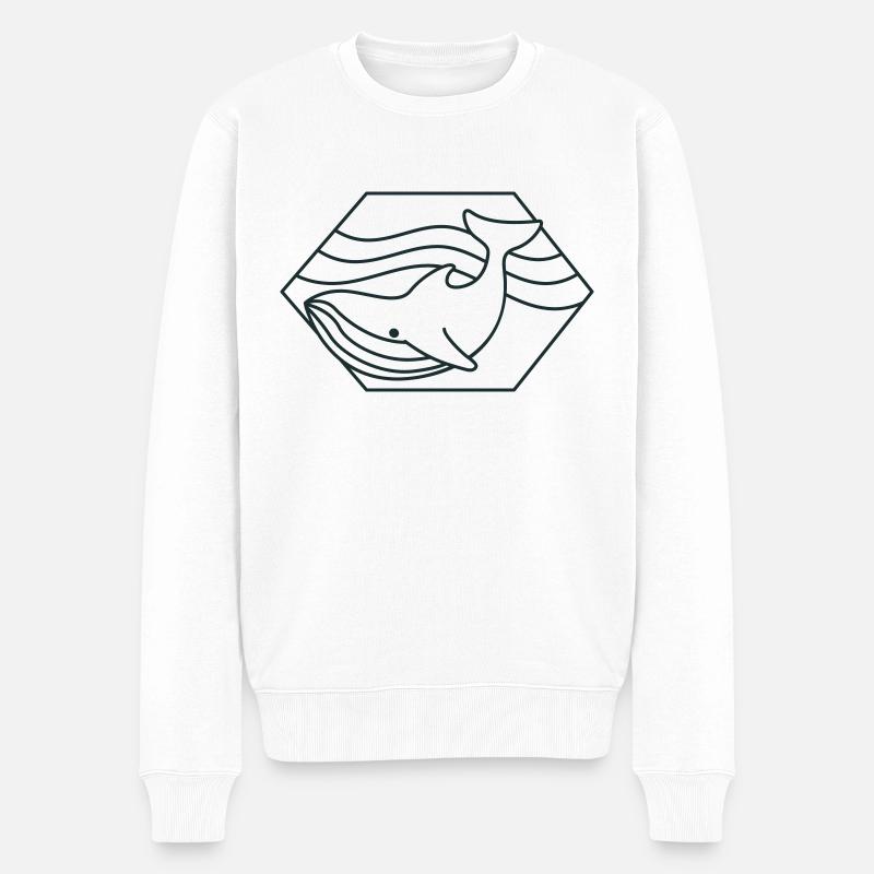 Walwellen Diamant - Männer Premium Bio Pullover - Weiß