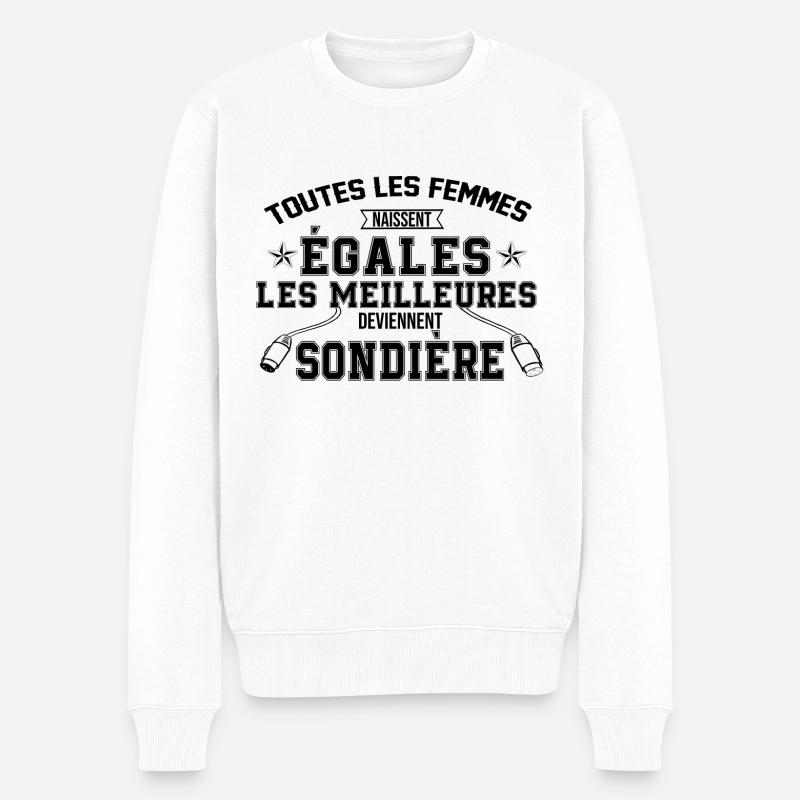 sondière - Pull Premium bio Homme - blanc