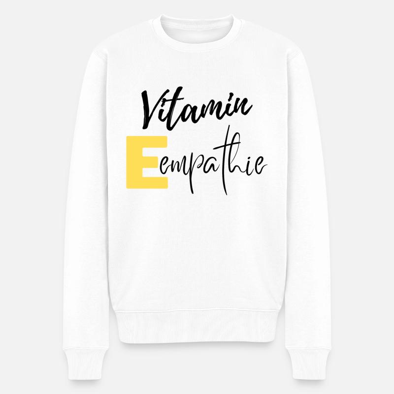 Vitamin Empathie - Männer Premium Bio Pullover - Weiß