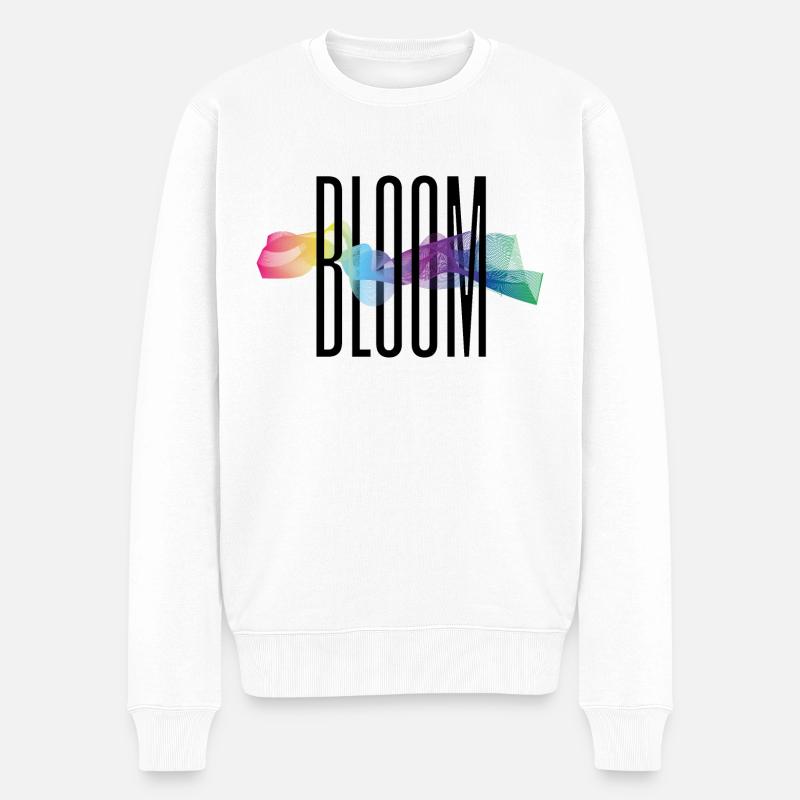 BLOOM - Männer Premium Bio Pullover - Weiß
