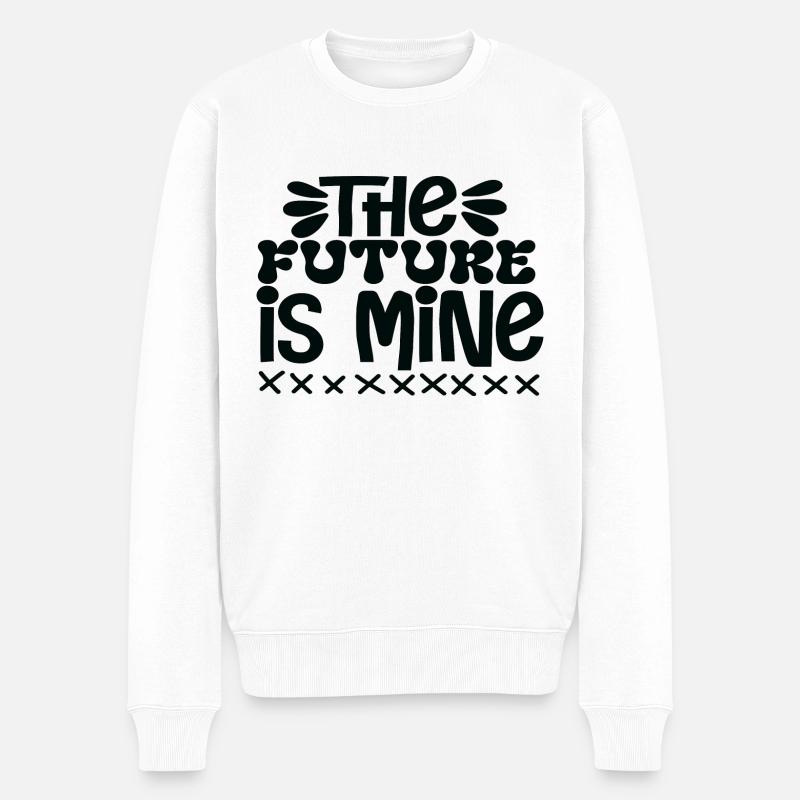 The Future Is Mine - Männer Premium Bio Pullover - Weiß