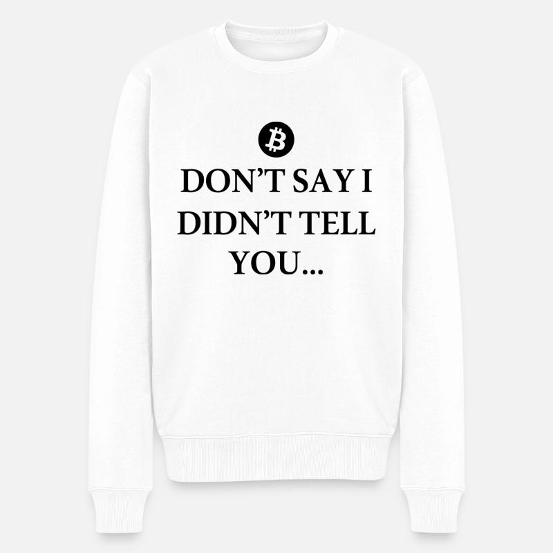 Crypto Bitcoin Trading - Pull Premium bio Homme - blanc