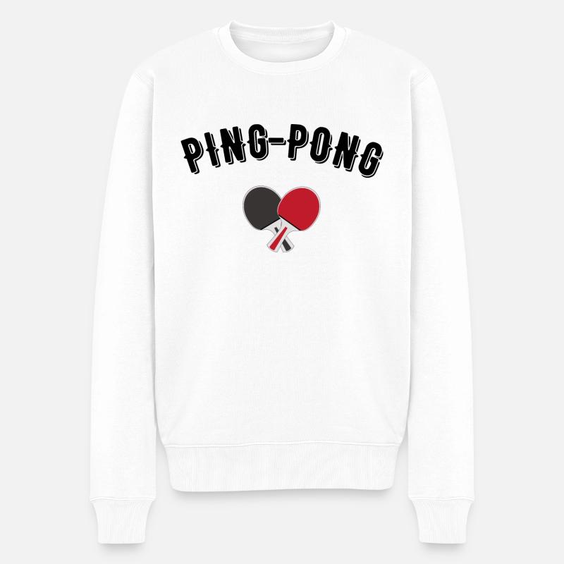 ping pong - Pull Premium bio Homme - blanc