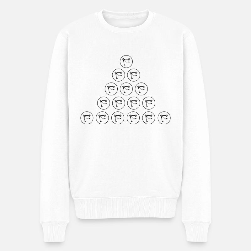 E-Scooter E-Roller Scooter - Männer Premium Bio Pullover - Weiß