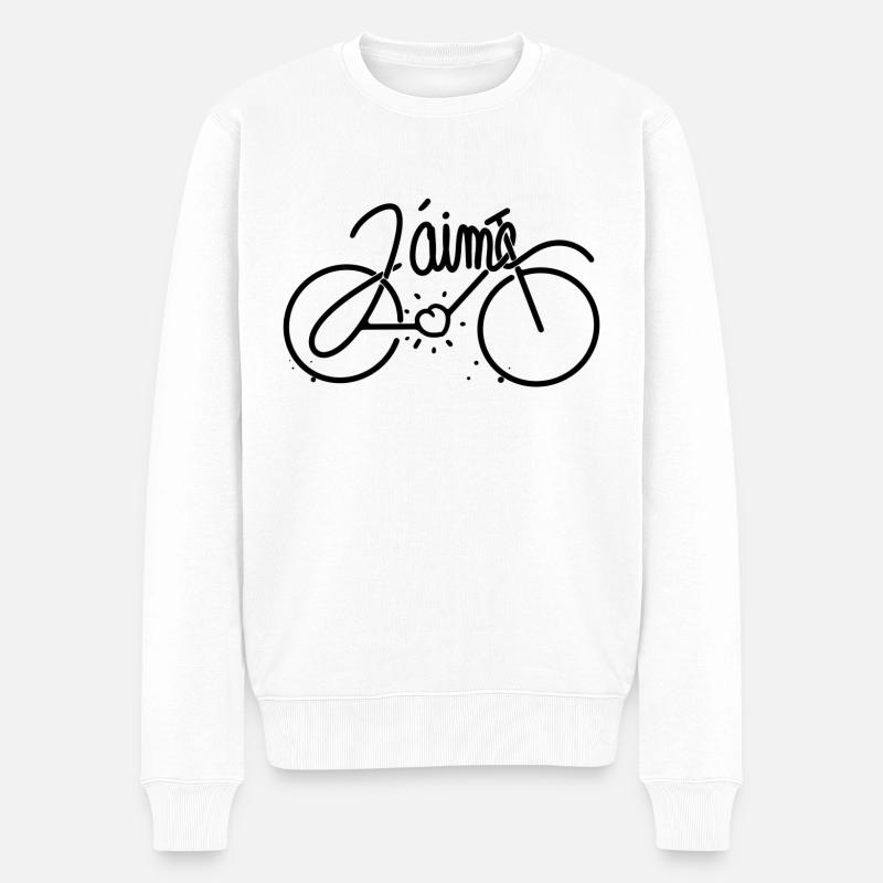 J'aime le velo - Pull Premium bio Homme - blanc