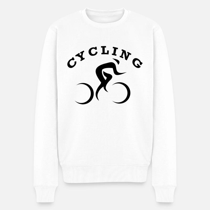 Vélo de route Vélo Vélo - Pull Premium bio Homme - blanc