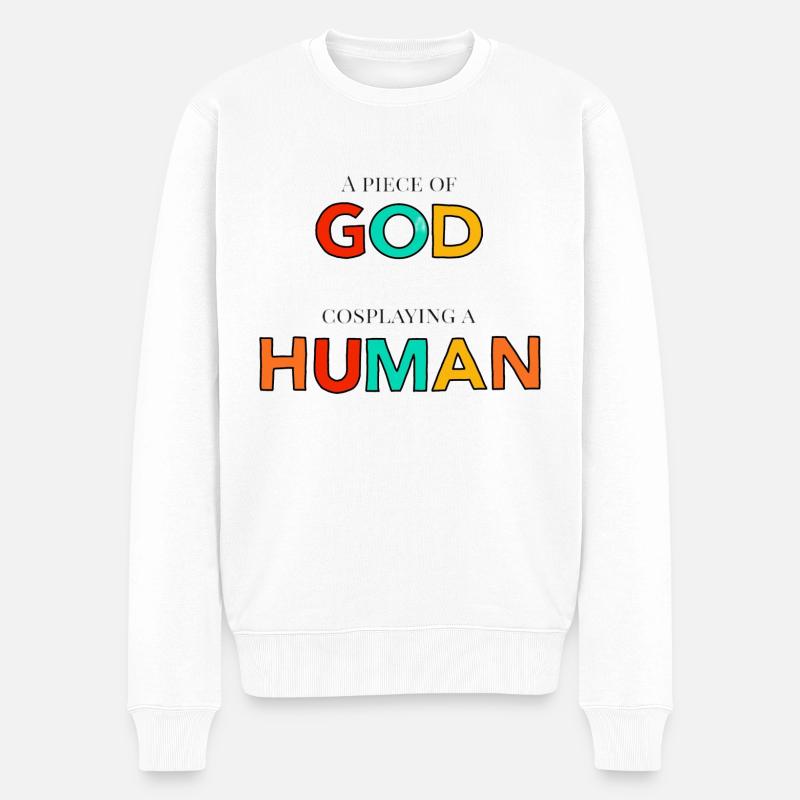 A piece of god - Männer Premium Bio Pullover - Weiß
