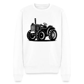 Tracteur - Pull Premium bio Homme - blanc - Devant - Thijin (182cm)