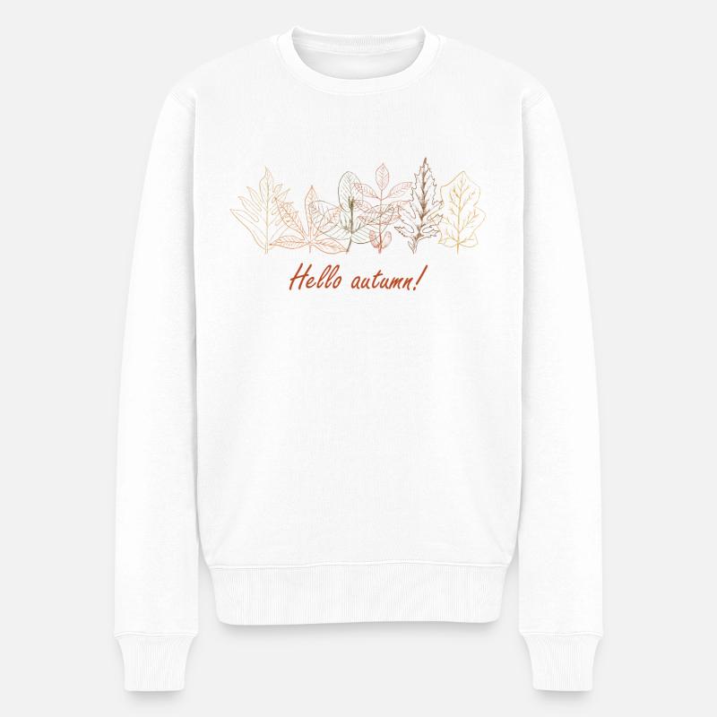 Feuillage Bonjour l’automne - Pull Premium bio Homme - blanc