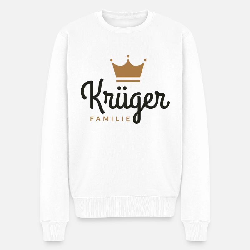 Krüger-Familie - Männer Premium Bio Pullover - Weiß