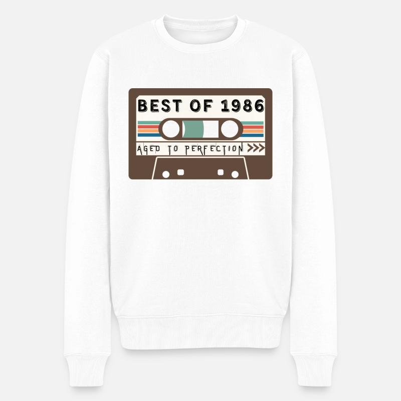 Das Beste von 1986 - Männer Premium Bio Pullover - Weiß