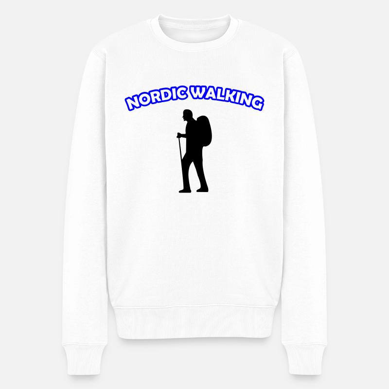 Marche nordique - Pull Premium bio Homme - blanc