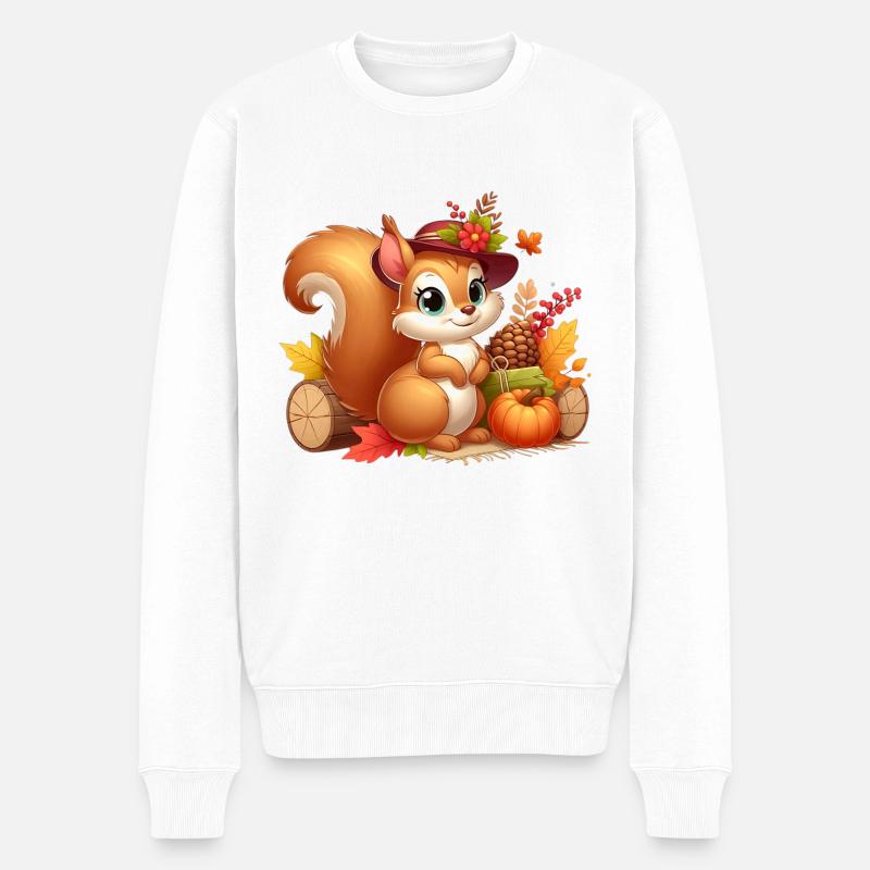 squirell autumn 7 - Pull Premium bio Homme - blanc