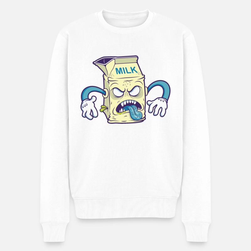 Milch schlecht - Männer Premium Bio Pullover - Weiß
