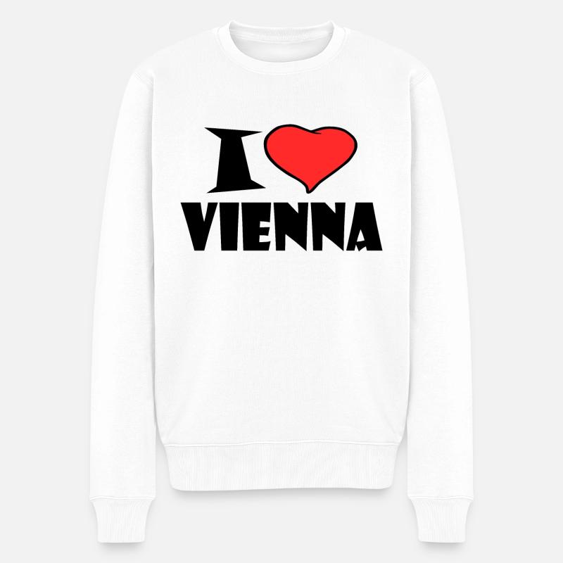 J'aime Vienne - Pull Premium bio Homme - blanc