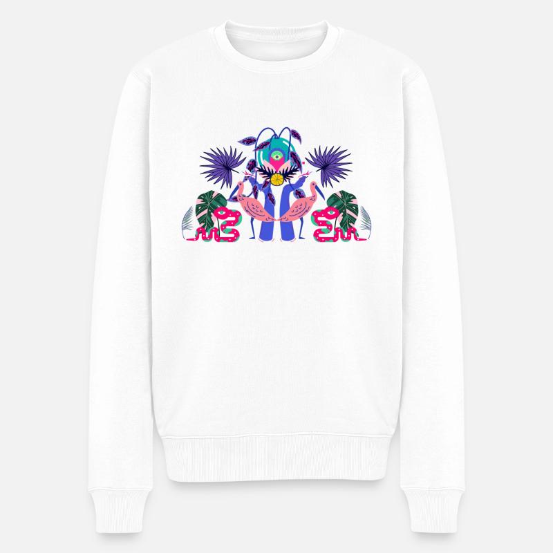 Paradiesvogel Reaktor - Männer Premium Bio Pullover - Weiß