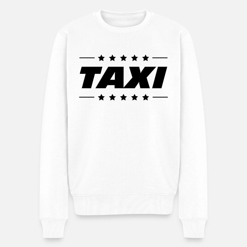 Taxi - Männer Premium Bio Pullover - Weiß