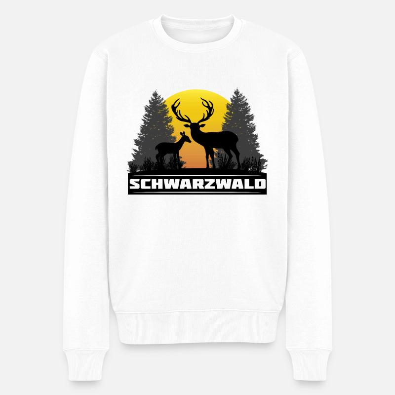 schwarzwald - Männer Premium Bio Pullover - Weiß