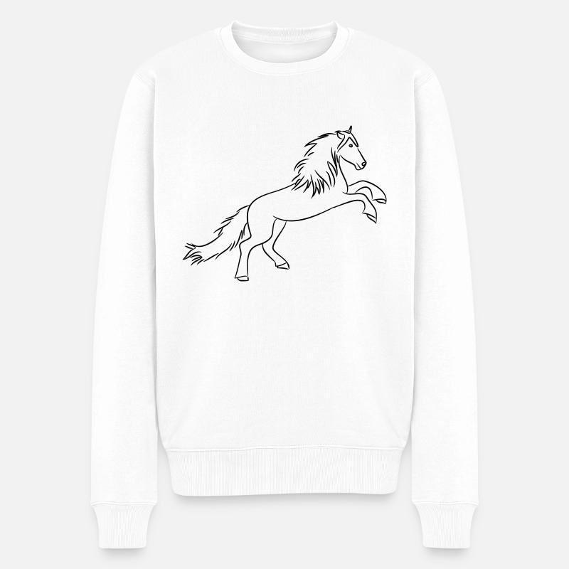 Cheval - Pull Premium bio Homme - blanc