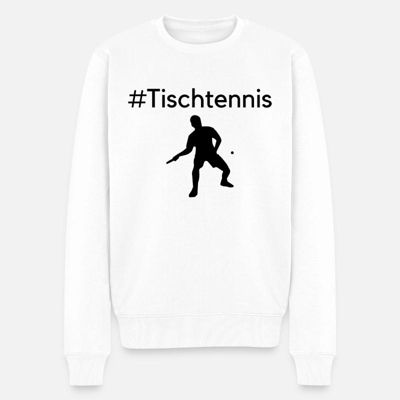 Tischtennis - Männer Premium Bio Pullover - Weiß