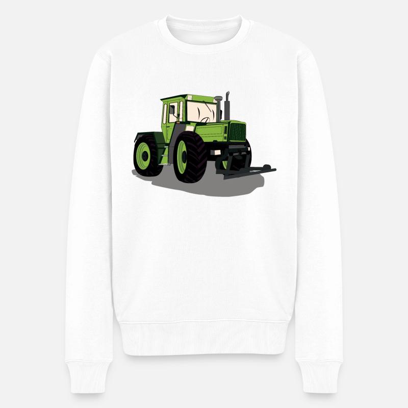 Trecker, Traktor, Landwirtschaft, Agrar, MB Trac - Männer Premium Bio Pullover - Weiß