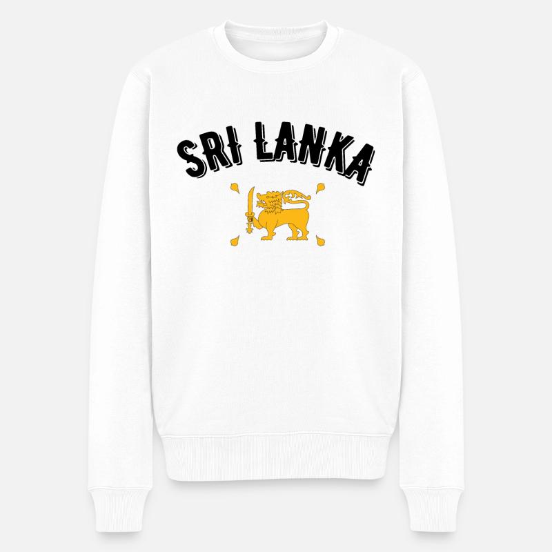 Sri Lanka - Männer Premium Bio Pullover - Weiß