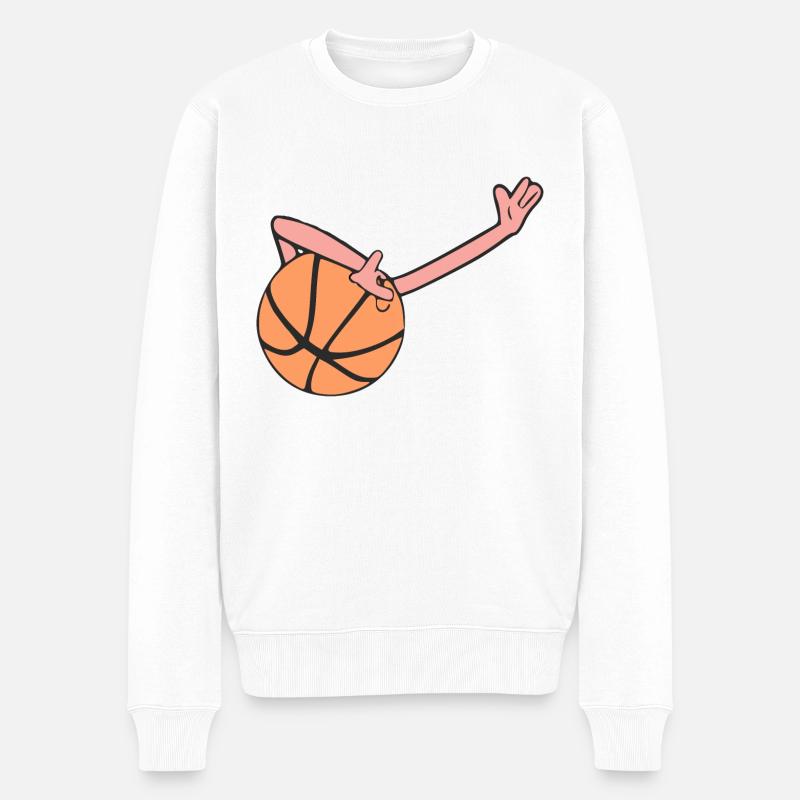 Dab Basketball - Männer Premium Bio Pullover - Weiß