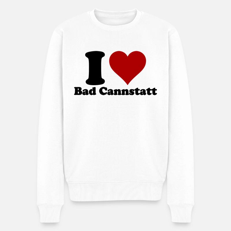 J’adore Bad Cannstatt - Pull Premium bio Homme - blanc