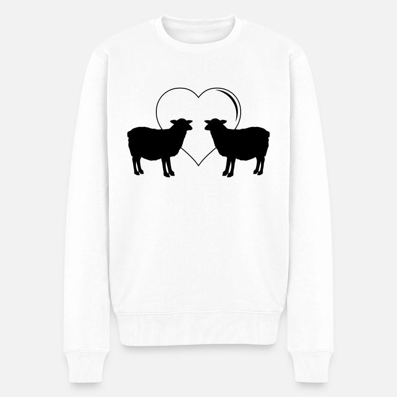 Amour des moutons - Pull Premium bio Homme - blanc