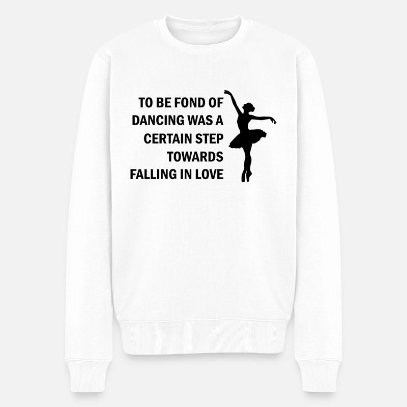 Dancing Dance Music - Männer Premium Bio Pullover - Weiß