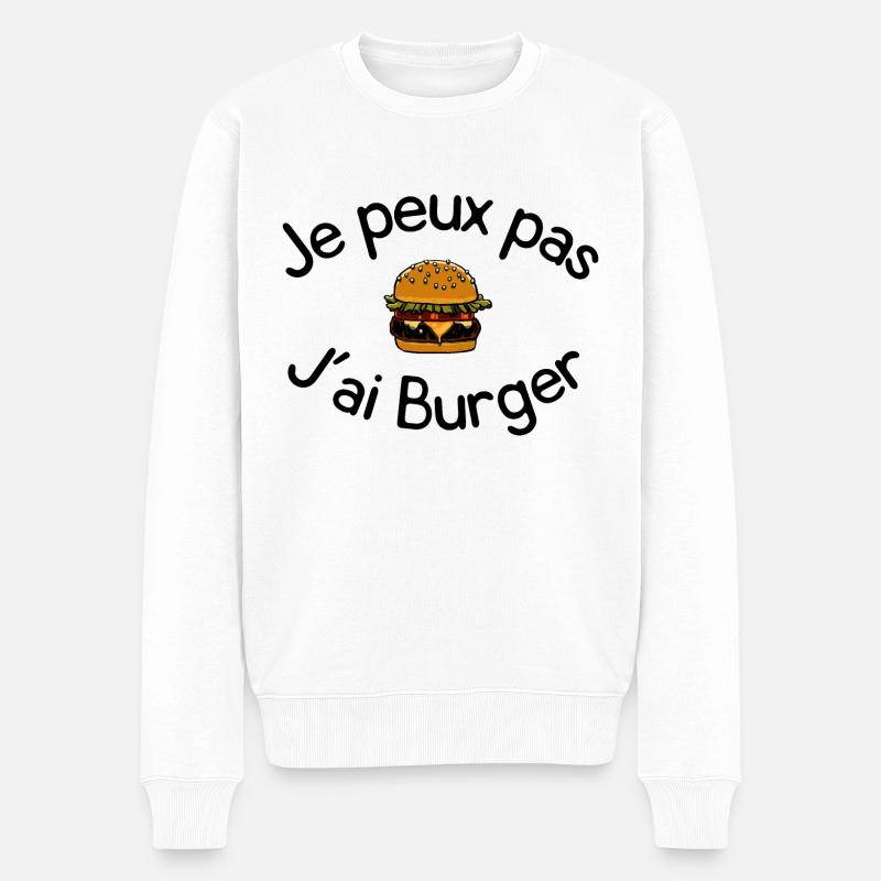 Citations - je peux pas j'ai - Pull Premium bio Homme - blanc