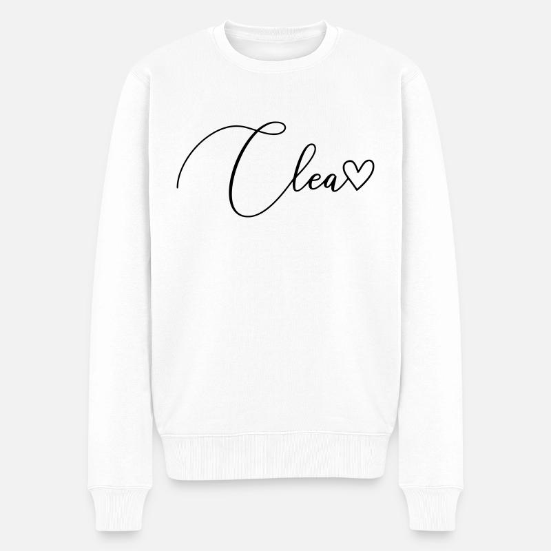 Clea Nom Prénom Fille - Pull Premium bio Homme - blanc