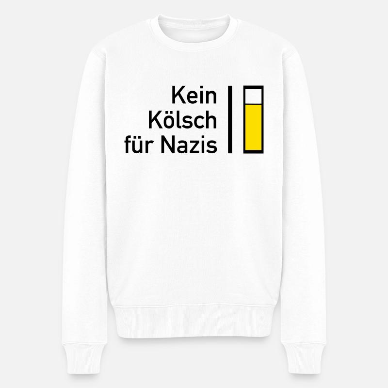 Kein Kösch für Nazis - Männer Premium Bio Pullover - Weiß