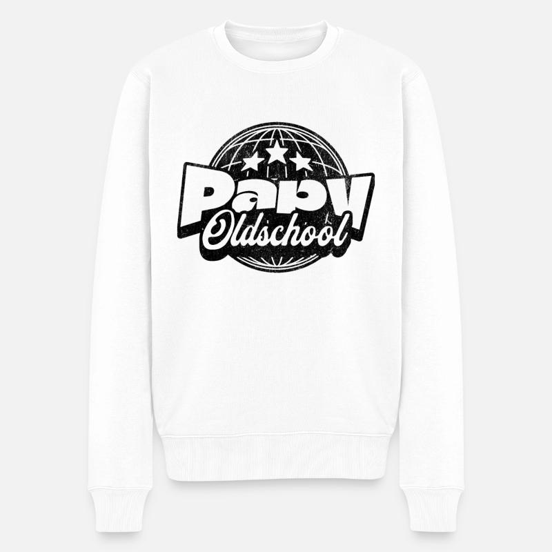 Papy old school - Pull Premium bio Homme - blanc