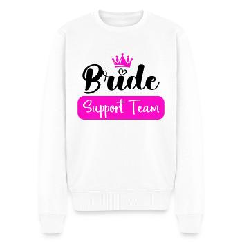 bride support team - Männer Premium Bio Pullover - Weiß - Vorne - Thijin (182cm)