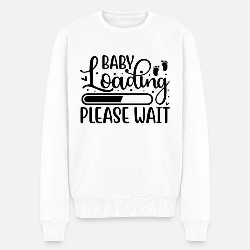 Baby loading - please wait - Pull Premium bio Homme - blanc