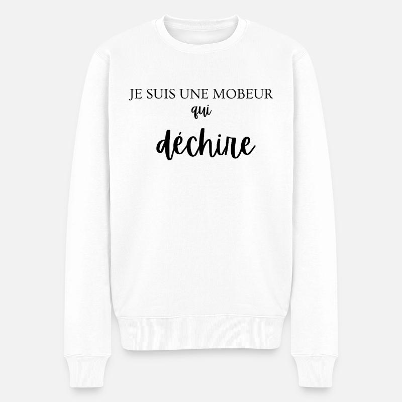 Tearing Mobeur - Men's Premium Organic Jumper - white