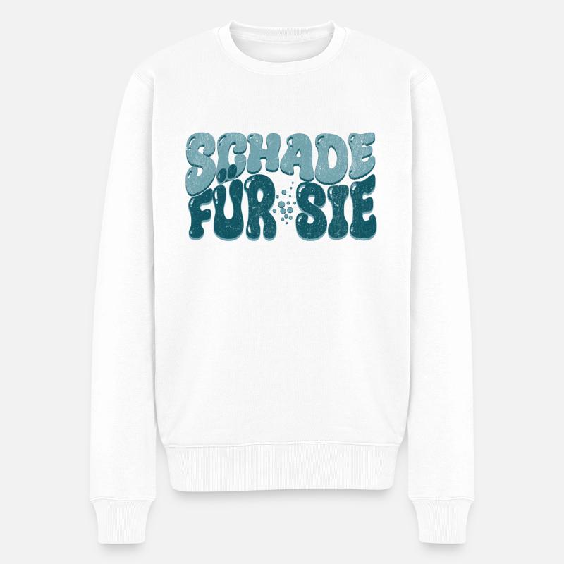 Schade für Sie - Männer Premium Bio Pullover - Weiß