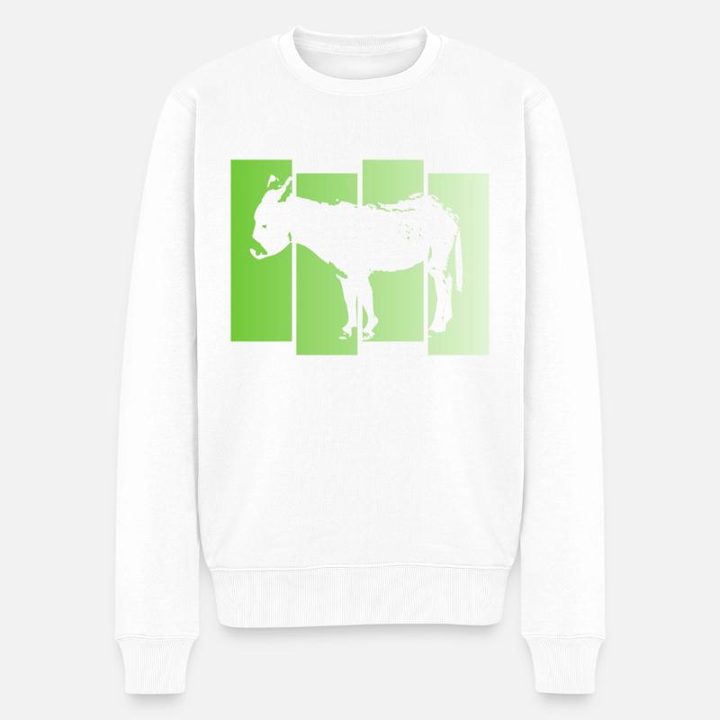 Nannesel âne - Pull Premium bio Homme - blanc