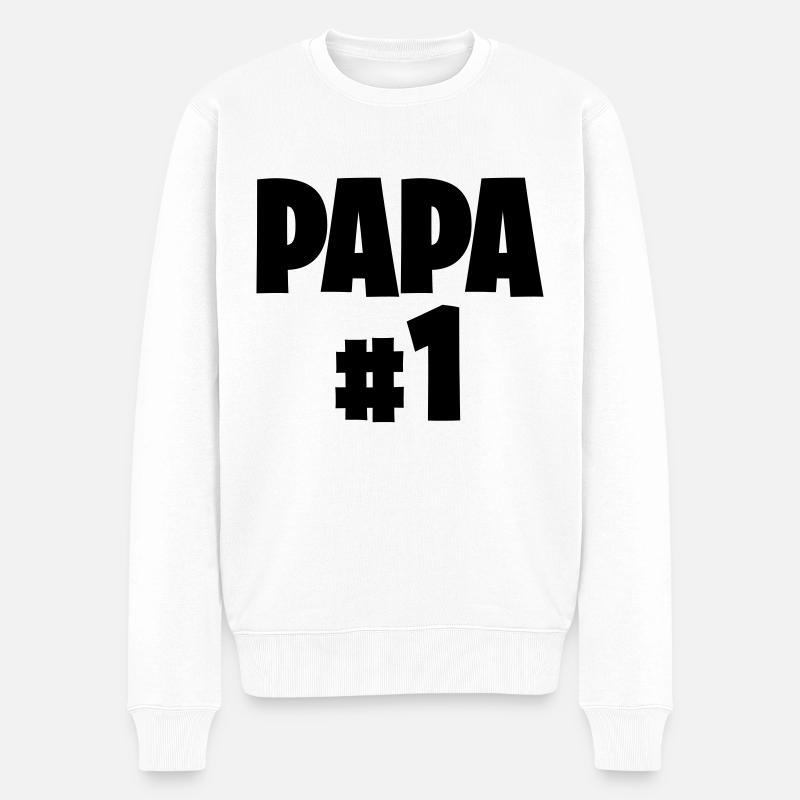 Papa #1 - Pull Premium bio Homme - blanc